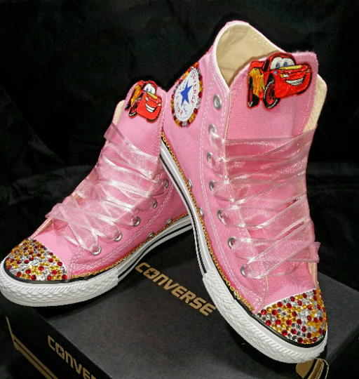 Girls Custom Converse Kids Converse Bling Converse Lightning