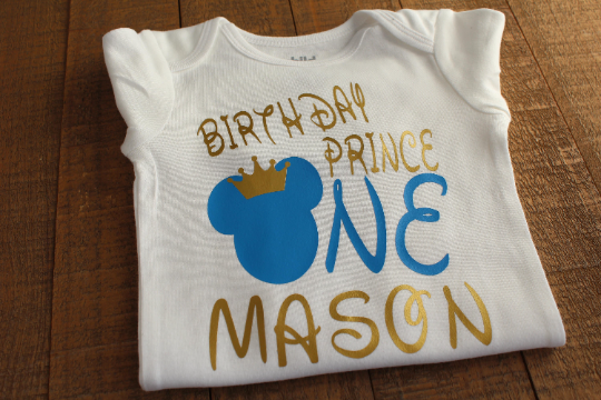 Personalized Mickey Mouse Birthday Onesie- 1st Birthday Onesie