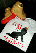 Load image into Gallery viewer, Custom Infant/Baby Onesie- King In Training- Queen In Training- Custom Baby Onesies- Custom Kids Tshirts - Unique Onesies- Adorable Onesie
