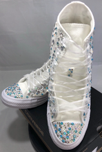 Load image into Gallery viewer, Full Bling Wedding Converse- Bridal Sneakers- Custom Converse Sneakers- Bridal Chuck Taylors- Wedding Sneakers- Converse hochzeit- Bride
