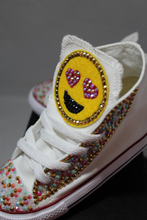 Load image into Gallery viewer, Girls Custom Converse- Kids Converse- Bling Converse- Emoji Converse- Minnie Mouse- Doc Mcstuffins- Frozen- Paw Patrol- Shopkins- Sneakers
