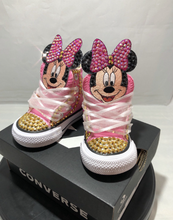 Charger l&#39;image dans la galerie, Girls Custom Converse- Kids Converse- Bling Converse- Minnie Mouse Converse- Paw Patrol- Emoji- Doc Mcstuffins- Birthday Sneakers- Shoes
